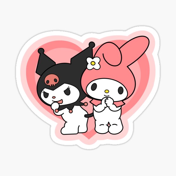 Pink Devil Heart Sticker