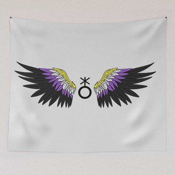 Item preview, Non-Binary Pride Wings designed and sold by BFKArt.