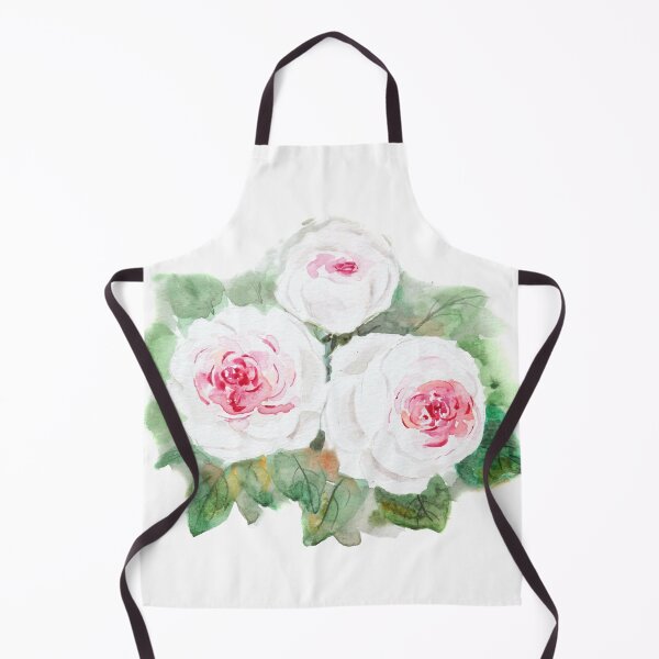 Item preview, hand painted 3 white and pink roses watercolor  designed and sold by SelenePaintings .