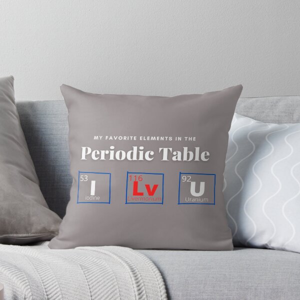 Item preview, Periodic table elements I LV U by MFTees designed and sold by mftees.