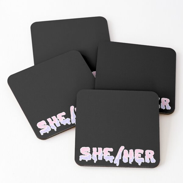 Item preview, She/Her Pastel Horror Pronouns designed and sold by MoonBuckets.