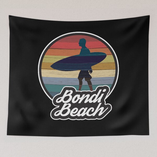 Item preview, Bondi Beach Sydney Australia - Surfer Guy with Surfboard designed and sold by Rhu Creations.