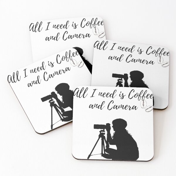 Item preview, All I need is the cup of Coffee and Camera designed and sold by artesiaKT.