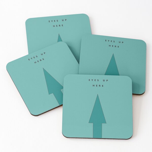 Item preview, Eyes Up Here Teal Green designed and sold by DesignsByMuriel.