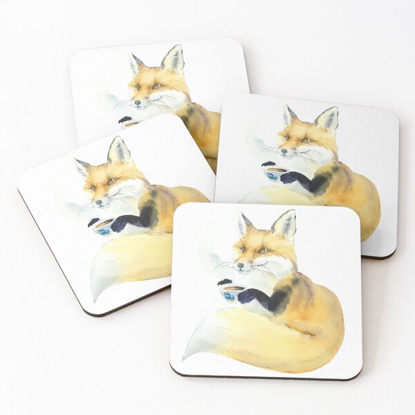 Item preview, Fox with Tea or Coffee designed and sold by dev11588.