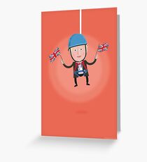 Lets Dress…Boris Johnson Zip Wire Greeting Card