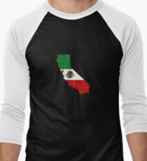 MEXI CALI WEAR - Distressed State Men's Baseball ¾ T-Shirt