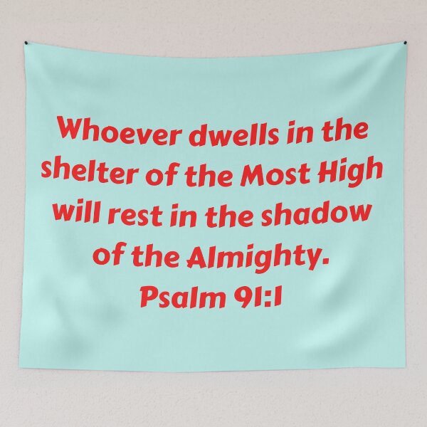 Artikelvorschau, Bible Verse Psalm 91:1 entworfen und verkauft von Prayingwarrior.