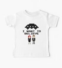 I Want To Believe 8bit Baby Tee