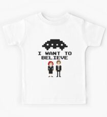 I Want To Believe 8bit Kids Tee