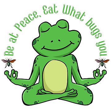 Yoga frogs. meditating frog doing yoga.  Sticker for Sale by HopItStudio