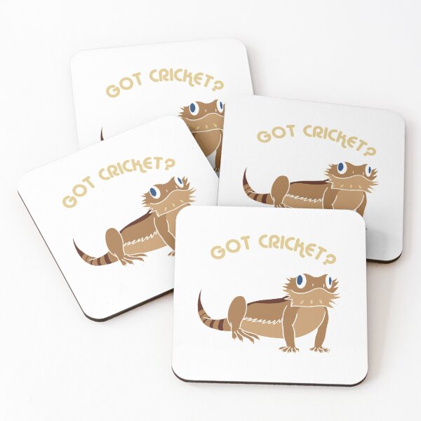 bearded dragon herps reptile pets lizard funny got cricket Coasters (Set of 4)
