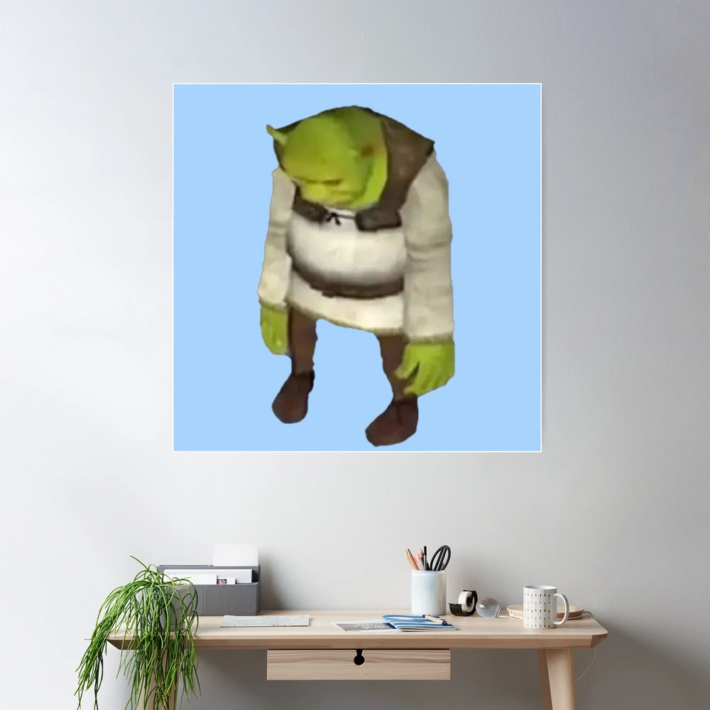 Shrek in a sad mood Poster for Sale by zrvby