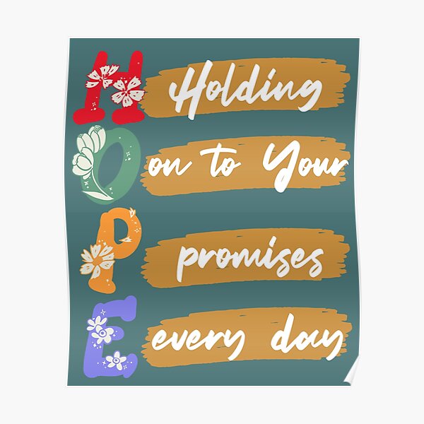 "Christian Hope Acronym" Poster for Sale by garmentoffaith Redbubble