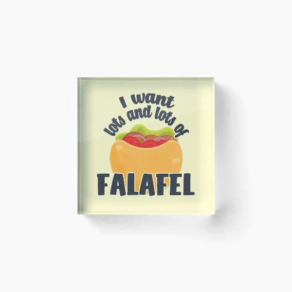 Item preview, I Want Lots And Lots Of Falafel - Pita Bread With Salad, arch text designed and sold by Chubuter.