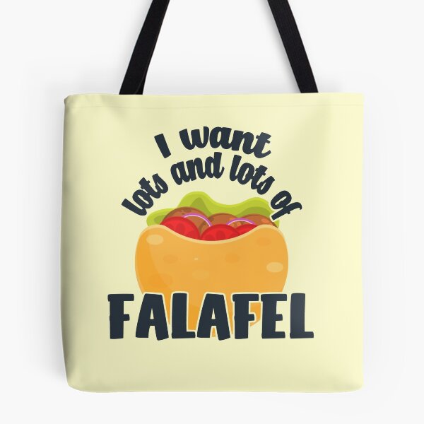 Item preview, I Want Lots And Lots Of Falafel - Pita Bread With Salad, arch text designed and sold by Chubuter.