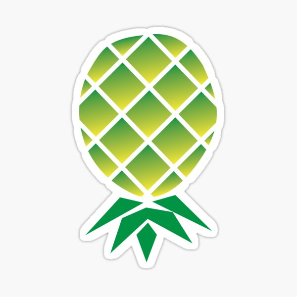 Upside Down Pineapple Swinger themed T-Shirt Sticker
