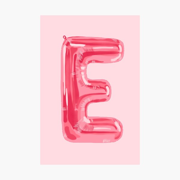 Item preview, pink foil “E” balloon designed and sold by holla-.