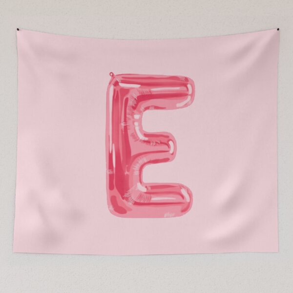 Item preview, pink foil “E” balloon designed and sold by holla-.
