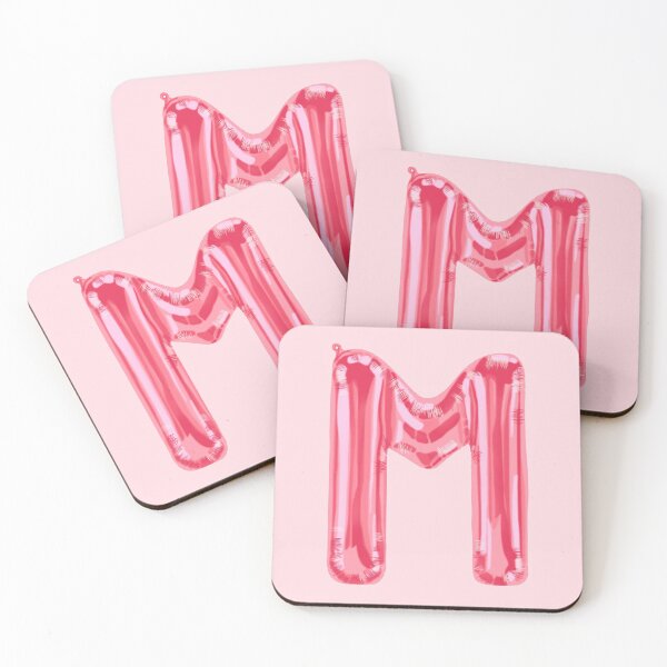 Item preview, pink foil “M” balloon designed and sold by holla-.