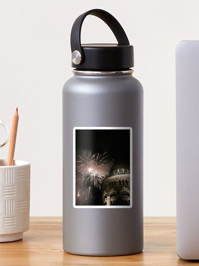 Thumbnail 1 of 3, Sticker, Alumni Weekend Fireworks - Nott Shot designed and sold by bird767.