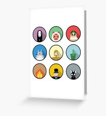 Studio Ghibli icons Greeting Card