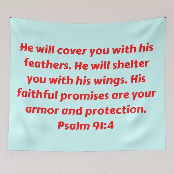 Item preview, Bible Verse Psalm 91:4 designed and sold by Prayingwarrior.