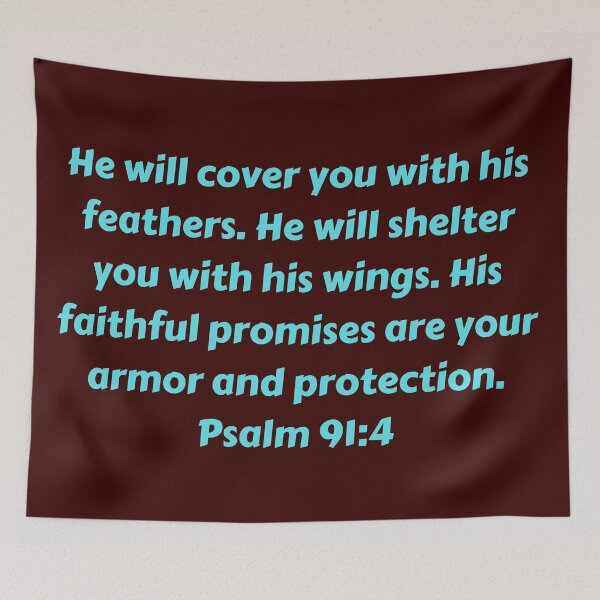 Item preview, Bible Verse Psalm 91:4 designed and sold by Prayingwarrior.