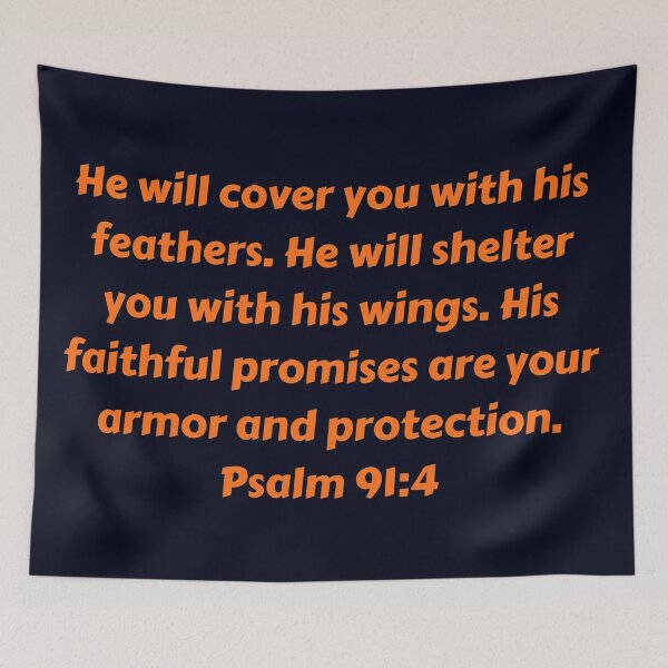 Item preview, Bible Verse Psalm 91:4 designed and sold by Prayingwarrior.