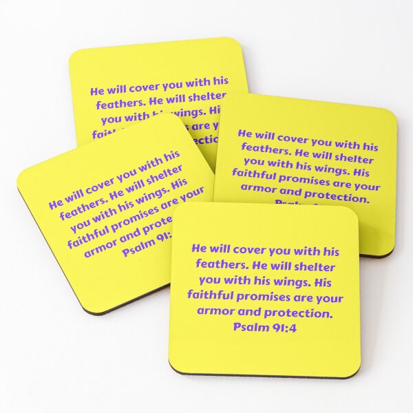 Item preview, Bible Verse Psalm 91:4 designed and sold by Prayingwarrior.