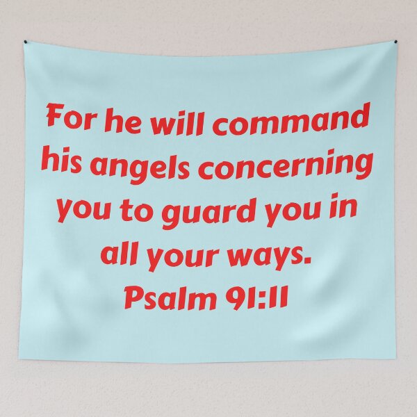 Item preview, Bible Verse Psalm 91:11 designed and sold by Prayingwarrior.
