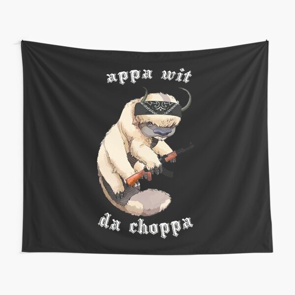 Appa With A Choppa Tapestry Tapestry