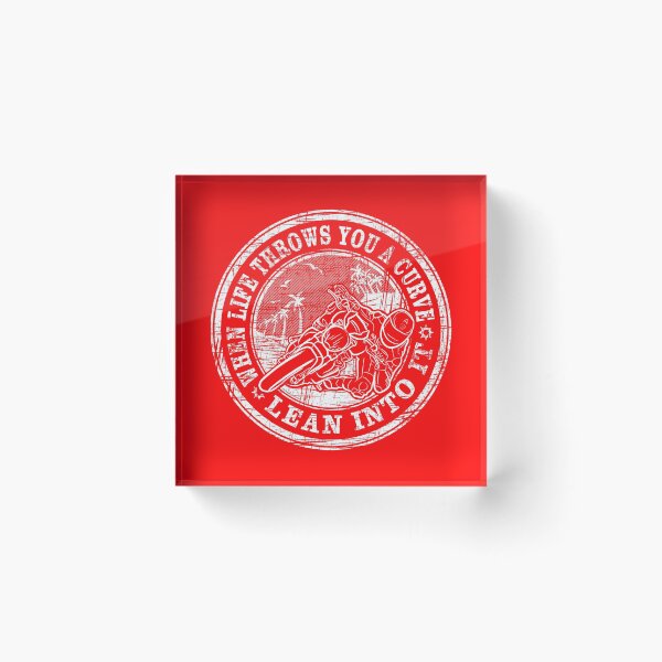 Item preview, When life throws you a curve lean into it - Second Edition on Red - Life Quotes designed and sold by etoide.
