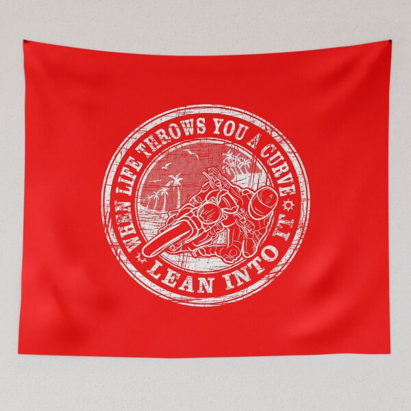 Item preview, When life throws you a curve lean into it - Second Edition on Red - Life Quotes designed and sold by etoide.