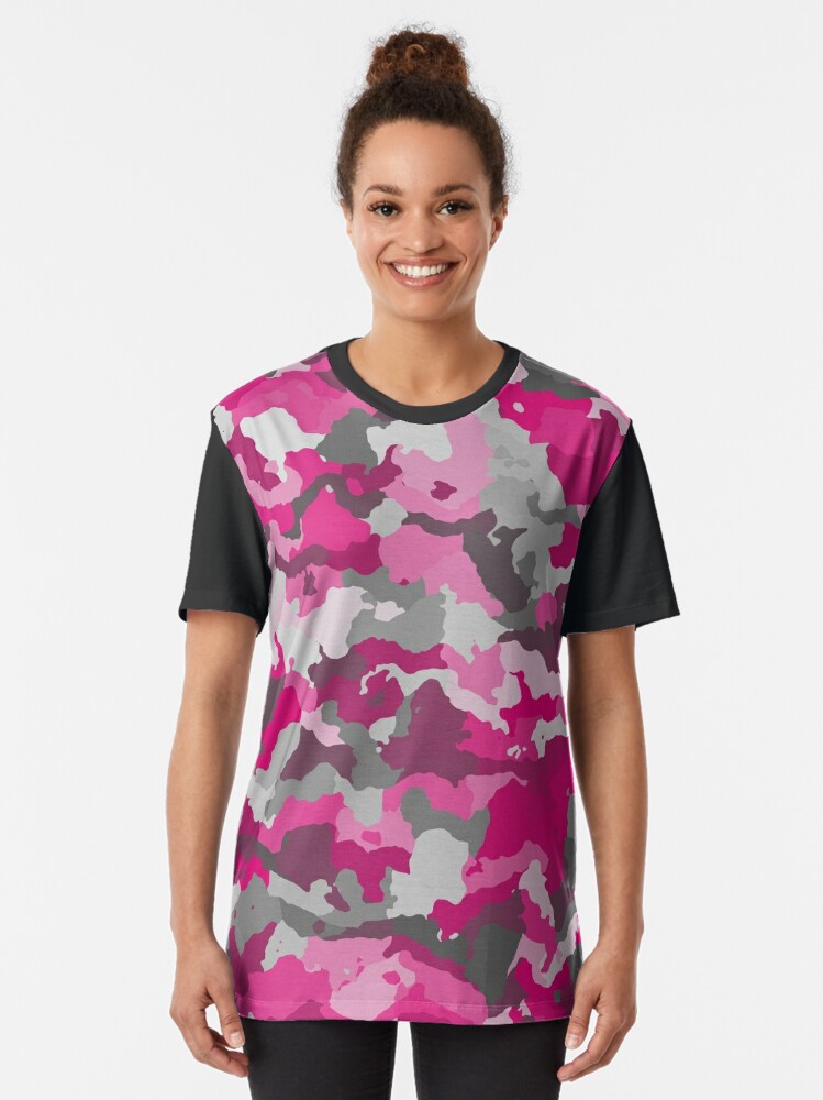 Camouflage t hot sale shirt pink