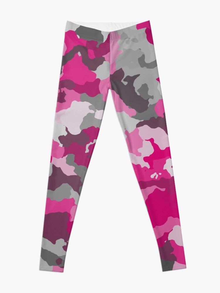 shades of pink and gray camo Leggings for Sale by Christy Leigh