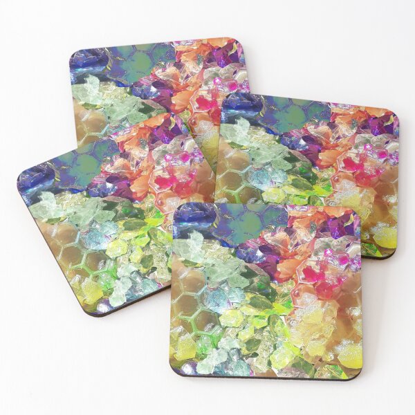 Item preview, crystals grow from honeycombs, abstraction, fantasy, juicy colors designed and sold by Maria Mihailova.