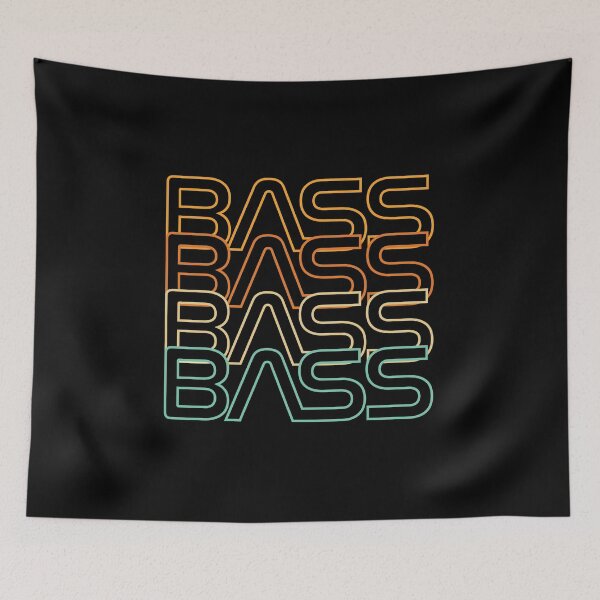 Item preview, Bass Retro Colors Repeated Text designed and sold by nightsworthy.