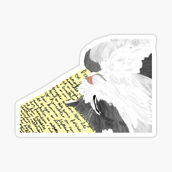 Cat and letter Sticker