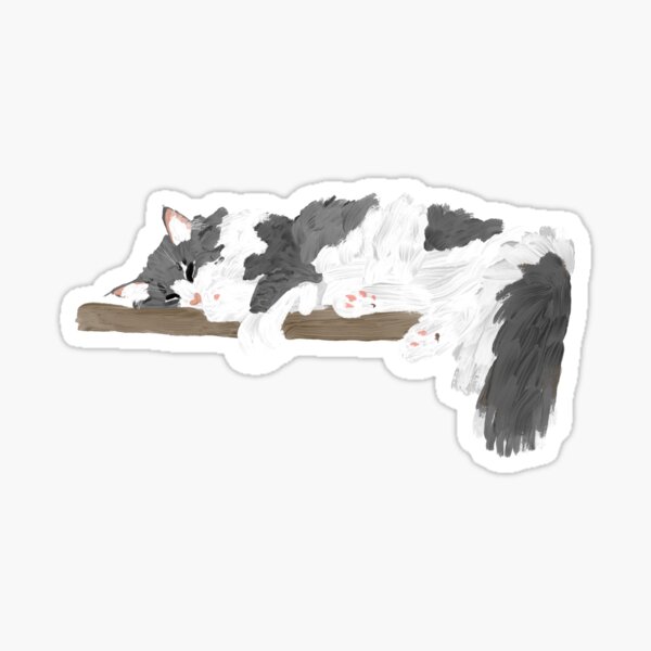 Relaxing cat Sticker