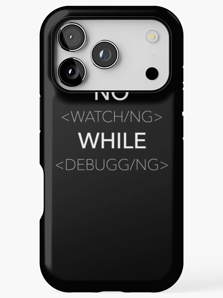 Thumbnail 1 of 4, iPhone Case, No Watching Bug Fixing Coding Lover Programming Debugging designed and sold by RJ-Art.