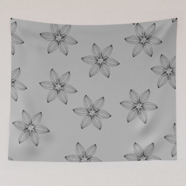 Item preview, romantic flowers pack pattern on grey background designed and sold by Amalzaki.