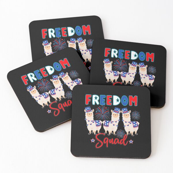 Item preview, Freedom Squad Fourth of July Independence Day LLamas Lovers designed and sold by Nzgiftsandmore.
