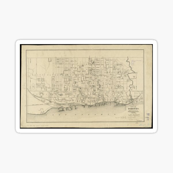 Item preview, Vintage Map of Toronto Canada (1880) designed and sold by BravuraMedia.