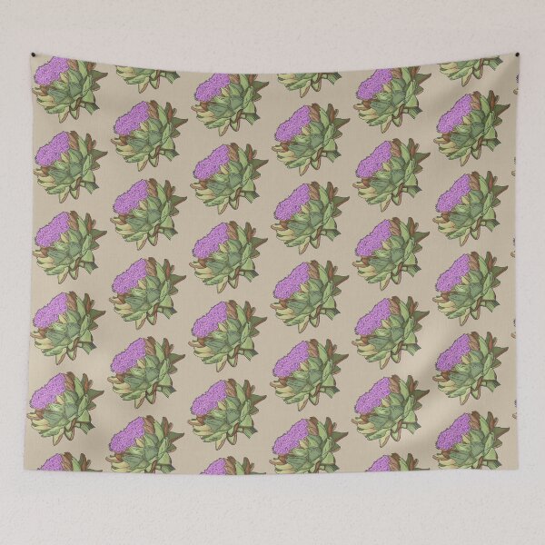 Item preview, Pattern of hand drawn artichokes designed and sold by colorofmagic.