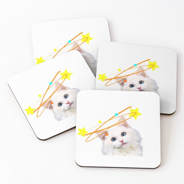 Item preview, Cute cat nasa - white cat nasa - cute white cat space designed and sold by Amalzaki.