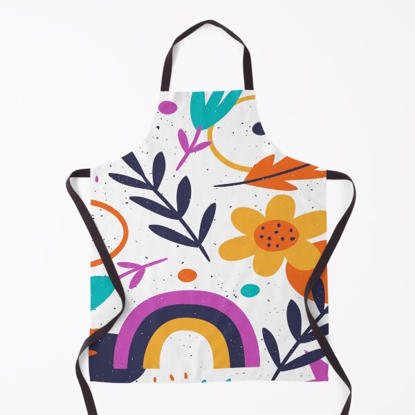 Item preview, rainbow leaves and shapes pattern designed and sold by Northendesigns.