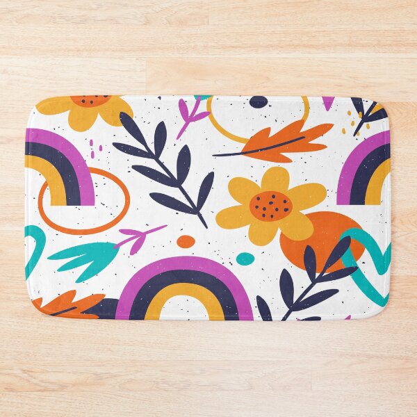 Item preview, rainbow leaves and  shapes pattern designed and sold by Northendesigns.