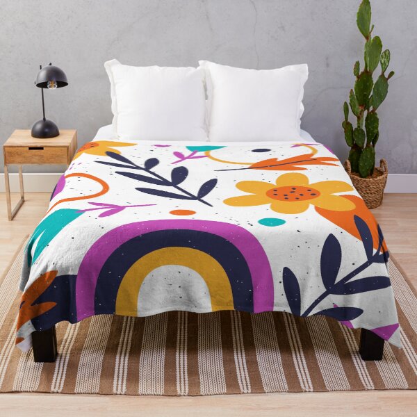 Item preview, rainbow leaves and  shapes pattern designed and sold by Northendesigns.