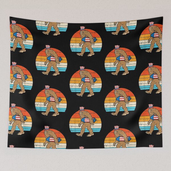 Item preview, Bigfoot Sasquatch Firecracker American USA Funny 4th Of July designed and sold by tiffanyart53.